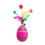 Roly-Poly Cat Toy with Feather and Bell Egg-Shaped 1
