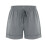 Damen-Leinenshorts, grau, elastischer Bund mit Taschen 7