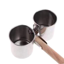 Bird Water Feeder Stainless Steel Clip-On Cup 2pcs