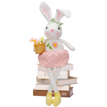 Easter Bunny Plush Decor Rabbit 17.3 inch Standing Sitting