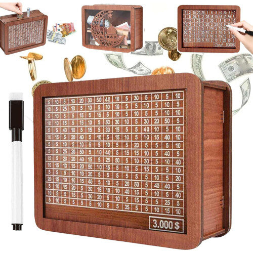 Smash Box Wooden Cash Vault 10K