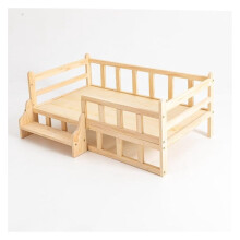 Elevated Wooden Pet Bed with Rails 37.8x22.1 in