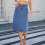 Γυναικεία Φούστα Denim με Ψηλή Μέση, Vintage, Πλυμένο Μαύρο 1