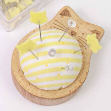 Sewing Pin Holder Round Cushion for Beginners Yellow