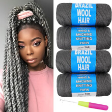 Brazilian Wool Acrylic Yarn for Crochet Hair 100g