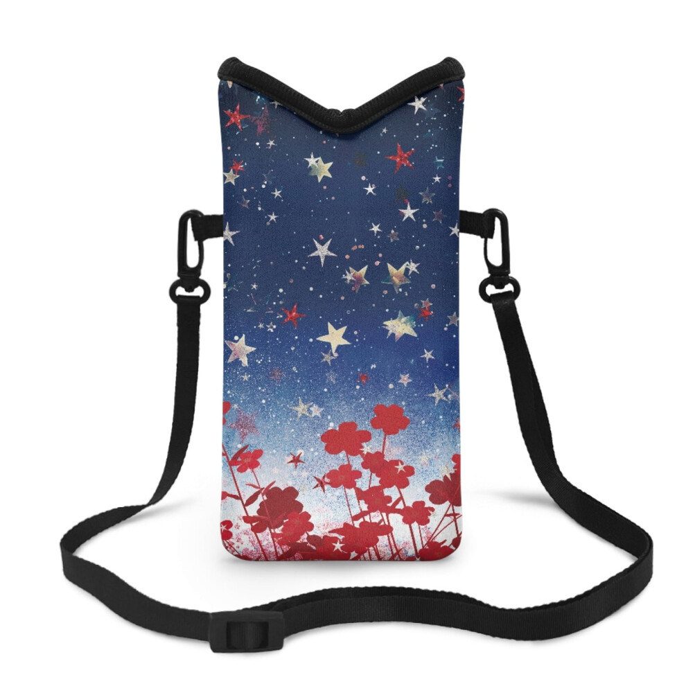 Neoprene Crossbody Phone Pouch Adjustable Strap 4X8 Inch 9023022317407