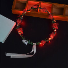 LED Light-Up Headband with Red Heart Design for Women