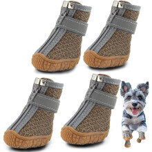 Chaussures pour petits chiens avec protège-pattes ajustables (4 paires)