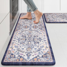 Tapis de cuisine anti-fatigue KIMDOE bleu foncé en mousse ergonomique