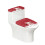 Schneemann-Schneeflocken-WC-Deckelbezug-Set aus Polyester mit elastischem Band 1