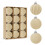 Beige Velvet Christmas Ornaments Set 12 Pieces 1