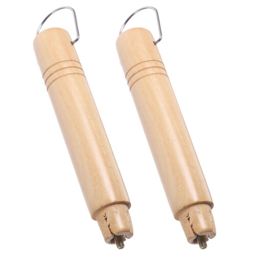 Wooden Pot Handle Replacement Set of 2 Light Yellow