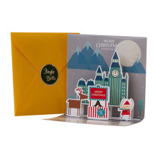 3D Pop-Up Christmas Card with Cute Animal Carousel and