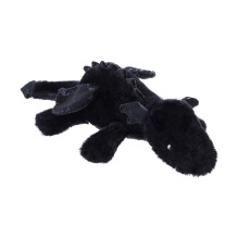 Peluche Dragon Couché Noir 28 cm