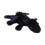 Peluche Dragon Couché Noir 28 cm 1