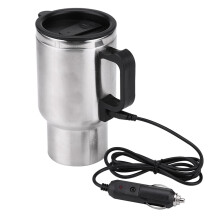 Electric Coffee Mug Stainless Steel 450ml 12V Car Travel