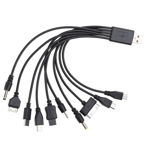 Cavo di ricarica USB-C 10 in 1 da 20 cm