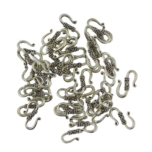 Antique S Hook Clasp Connector 21x14mm 50 pcs