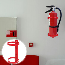 Fire Extinguisher Mounting Bracket Carbon Steel Red Compact