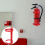 Fire Extinguisher Mounting Bracket Carbon Steel Red Compact 1