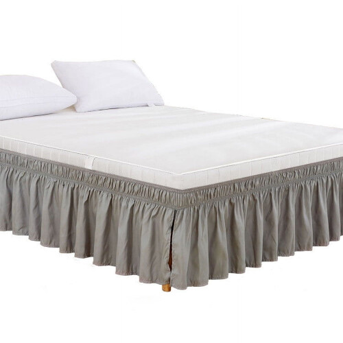 Jupe de lit Queen Size 54x75in Élastique Ajustable en machine