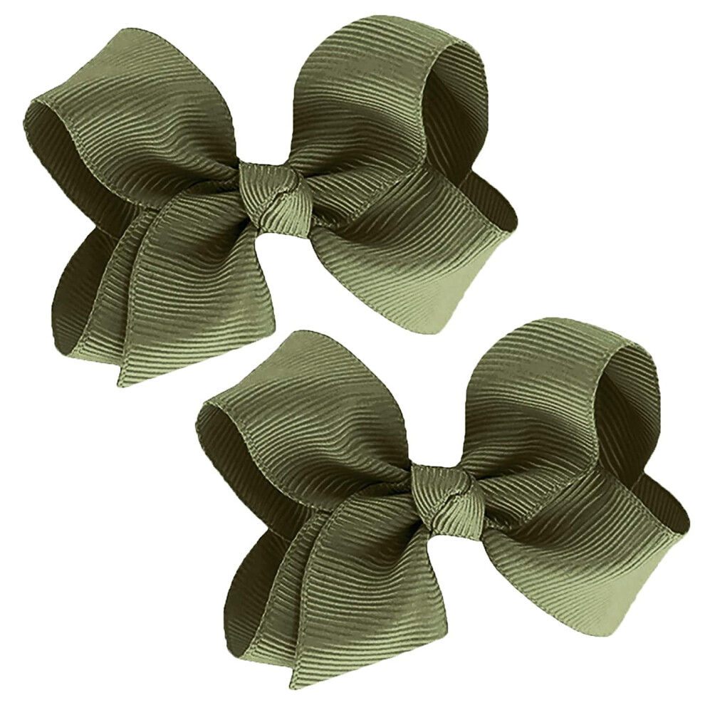Baby Girls Grosgrain Hair Bows Set with Alligator Clips