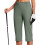 Women's Elastic Bermuda Shorts Army Green 2XL 3