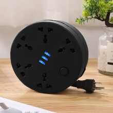 Power Strip Surge Protector with 3 USB Ports 6.56ft Cord