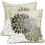 Olivgröna blommiga örngott 40x40 cm 2-pack 1