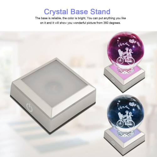 LED Rotating Crystal Display Stand Base
