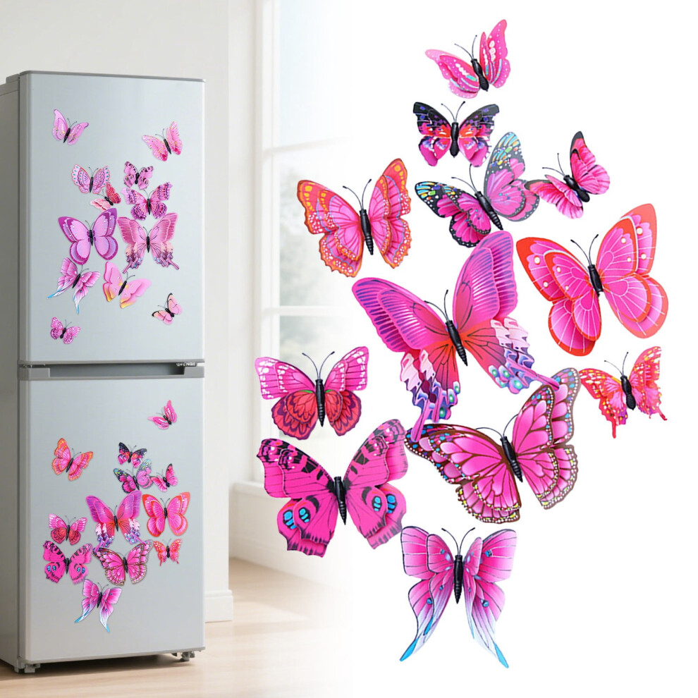 Butterfly Refrigerator Decals 3D Magnetic Double-Layer