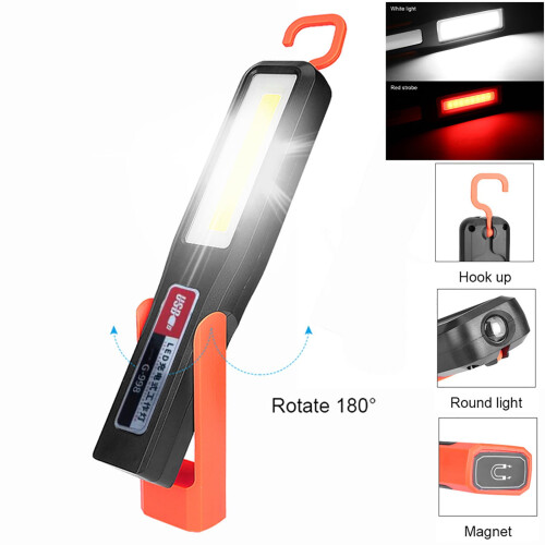 COB LED Magnetic Work Light Rechargeable Torch Lamp