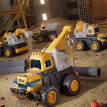 Construction Truck Baby Toys Yellow 4-Pack for Toddlers 18m+
