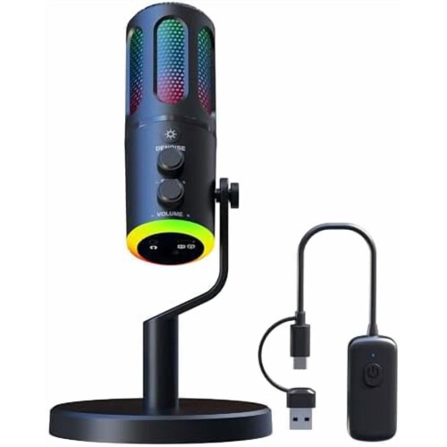 Wireless USB Microphone for iPhone PC Laptop with Volume