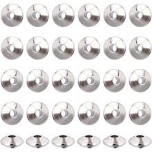 304 Stainless Steel Spacer Beads 6x3mm 1.8mm Hole 100pcs