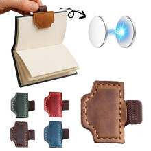 Lesezeichen aus Leder mit Stifthalter und individueller Gravur