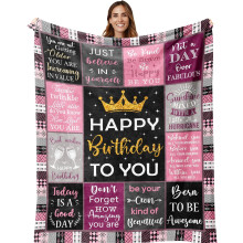 Couverture d'anniversaire pour femmes et filles 40x50 pouces