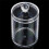 Pot distributeur transparent pour boules de coton et cotons-tiges 2