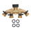 Brass Ball Valve Water Splitter 4-Way Durable 1
