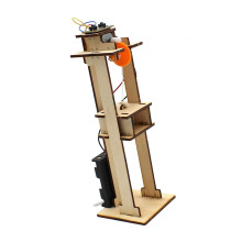 Kit de construction d'ascenseur en bois à monter soi-même - Outil pédagogique - 65 x 65 x 200 mm