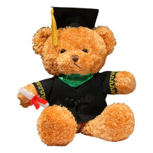 Graduation Bear Plush 14 inch with Gown Cap Diploma