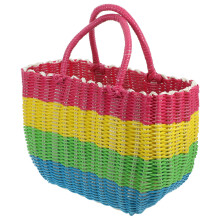 Panier de rangement en plastique orange avec poignée M