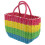 Panier de rangement en plastique orange avec poignée M 1