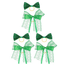 Mini Bow Ties Green Decorative 6 Pieces