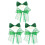 Mini Bow Ties Green Decorative 6 Pieces 1