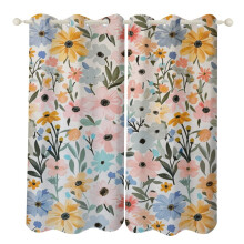 Rideaux occultants thermiques à imprimé floral pour chambre à coucher