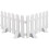 White Plastic Courtyard Fence for Garden Edging 2 pcs 1