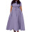 Damen Plus Size Helllila Swingkleid Rundhalsausschnitt Kurz 1