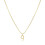 Collier initial plaqué or pour femme AZ 1