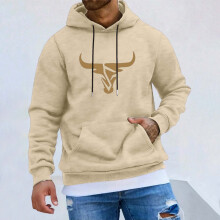 Herren-Hoodie mit Stierkopf-Grafik, Langarm-Sweatshirt, Größen XS-4XL